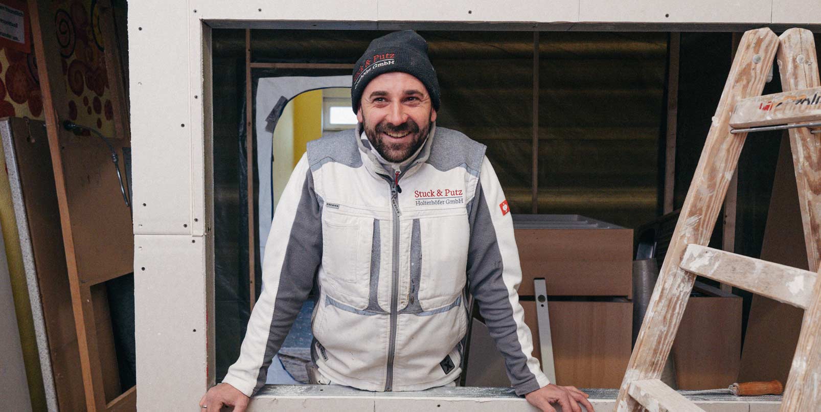 Sehr sympathisches Bild von Stuckateurmeister Sven Holterhöfer